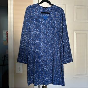 Vero Moda Blue Patterned Long Sleeve Dress